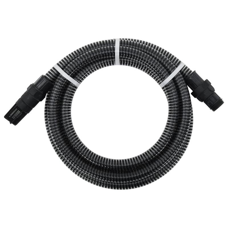 Berkfield Suction Hose with PVC Connectors Black 1 7 m PVC