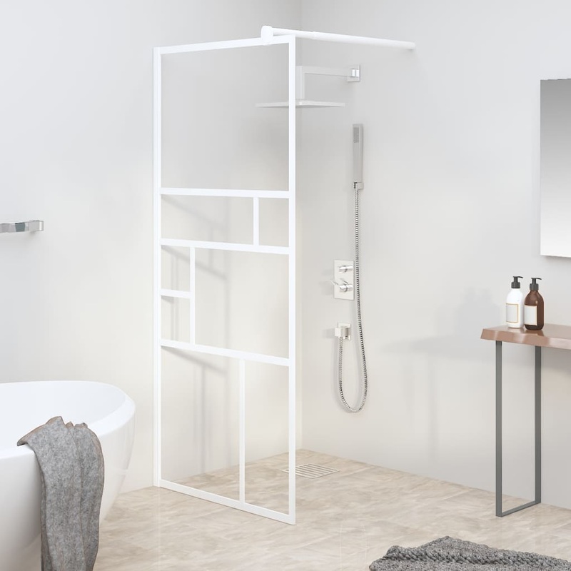 Berkfield Walk-in Shower Wall 80×195 cm ESG Glass White