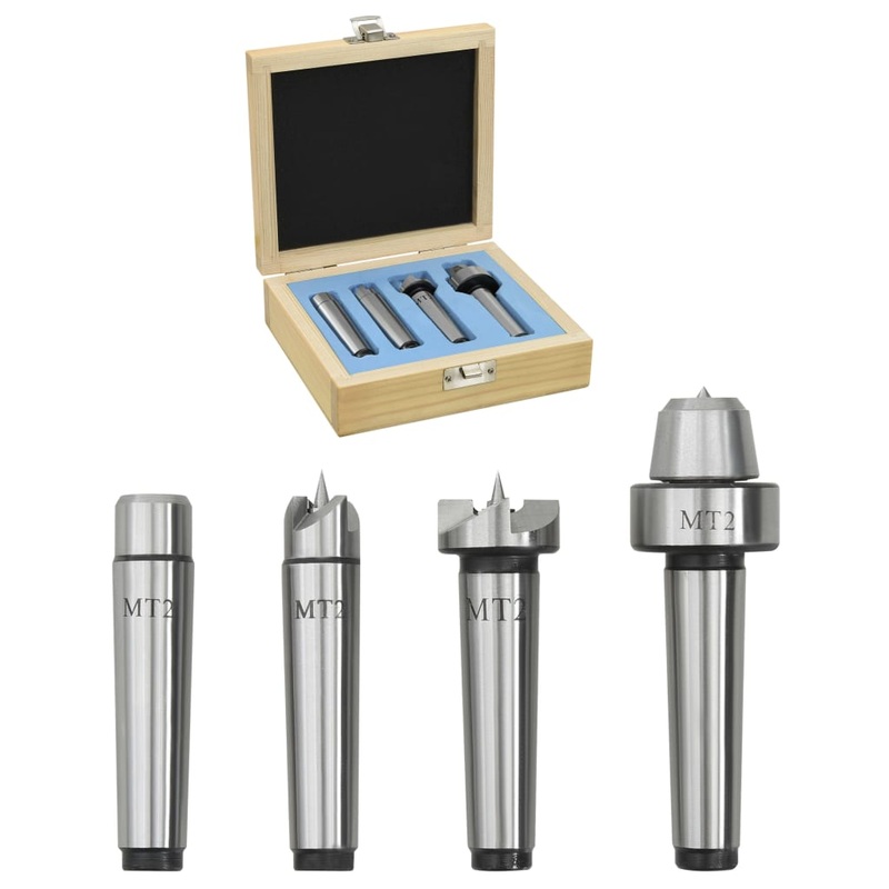 Berkfield Wood Lathe Centers 4 pcs MT2 Steel