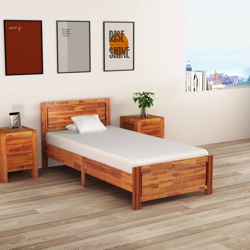Berkfield Bed Frame Solid Acacia Wood 100×200 cm
