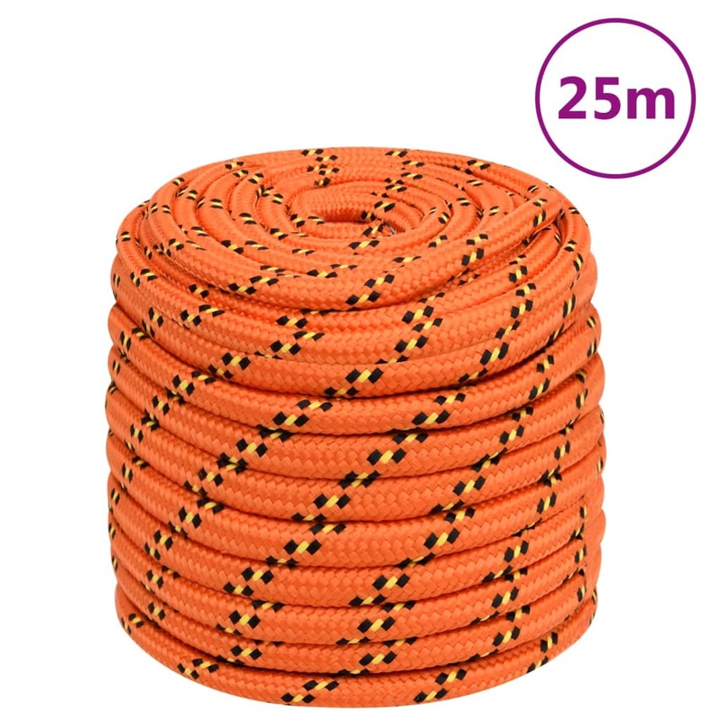 Berkfield Boat Rope Orange 18 mm 25 m Polypropylene