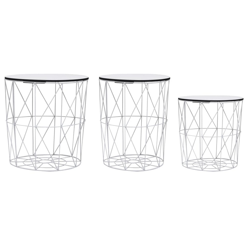 Berkfield Coffee Table 3 pcs White