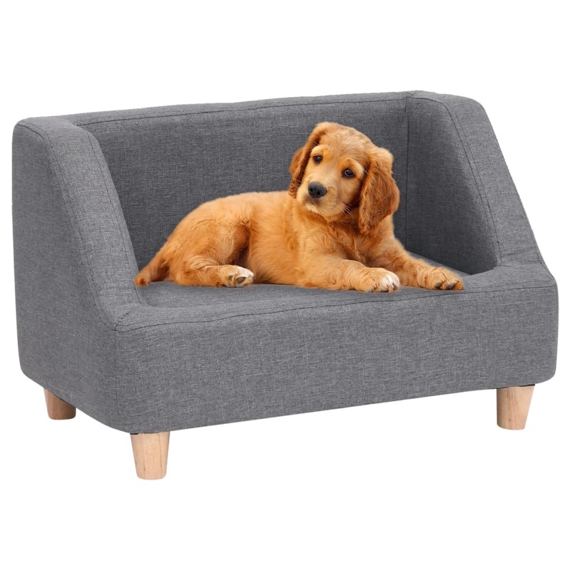 Berkfield Dog Sofa Grey 60x37x39 cm Linen