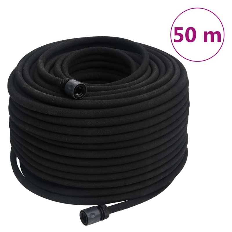 Berkfield Garden Soaker Hose Black 0.6 50 m Rubber