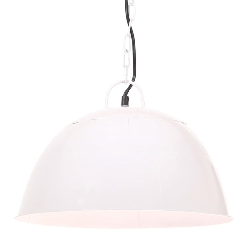 Berkfield Industrial Vintage Hanging Lamp 25 W White Round 41 cm E27