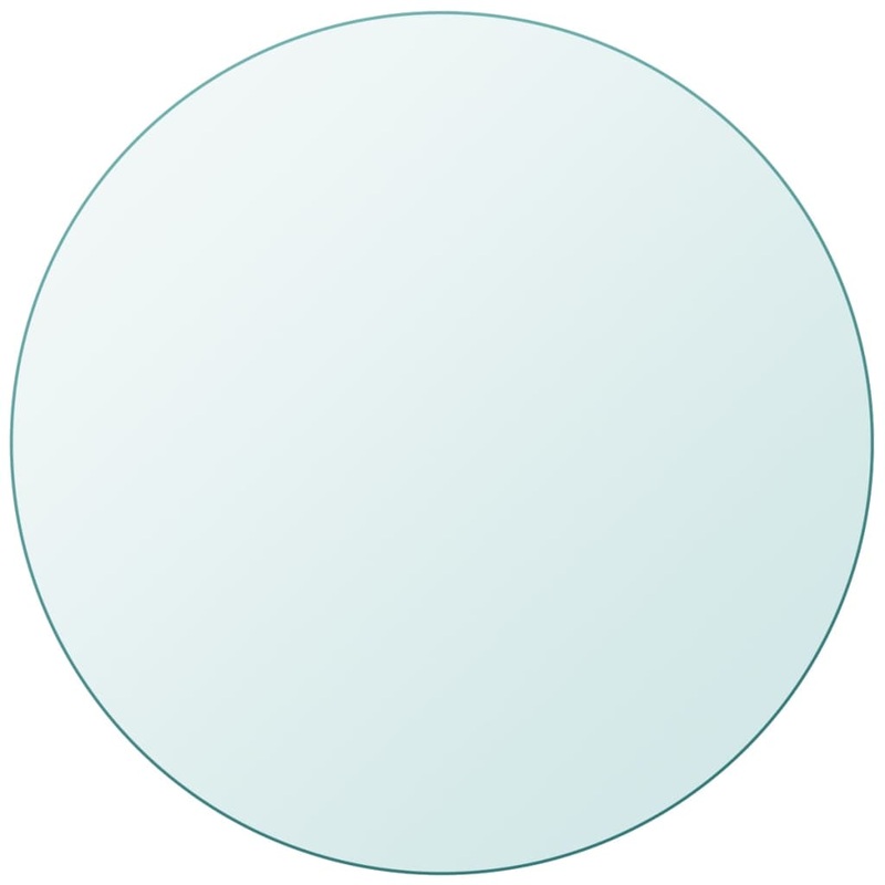 Berkfield Table Top Tempered Glass Round 500 mm