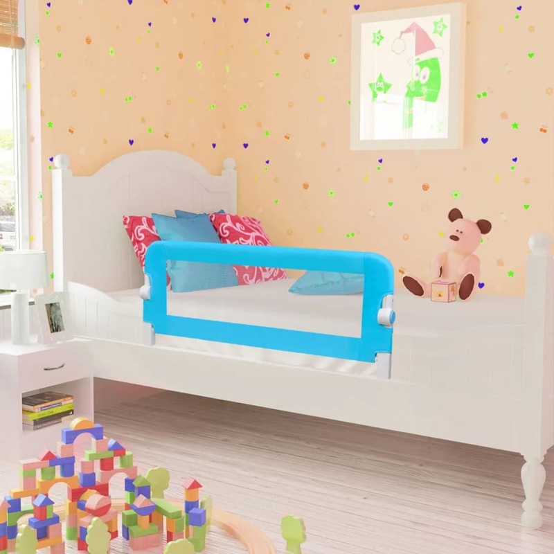 Berkfield Toddler Safety Bed Rail 2 pcs Blue 102×42 cm