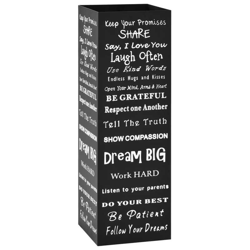 Berkfield Umbrella Stand Text Steel Black