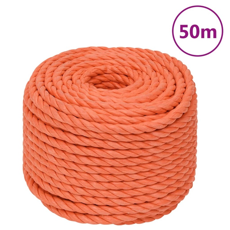 Berkfield Work Rope Orange 14 mm 50 m Polypropylene