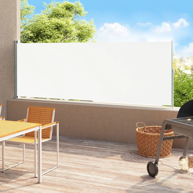 Berkfield Patio Retractable Side Awning 220×500 cm Grey