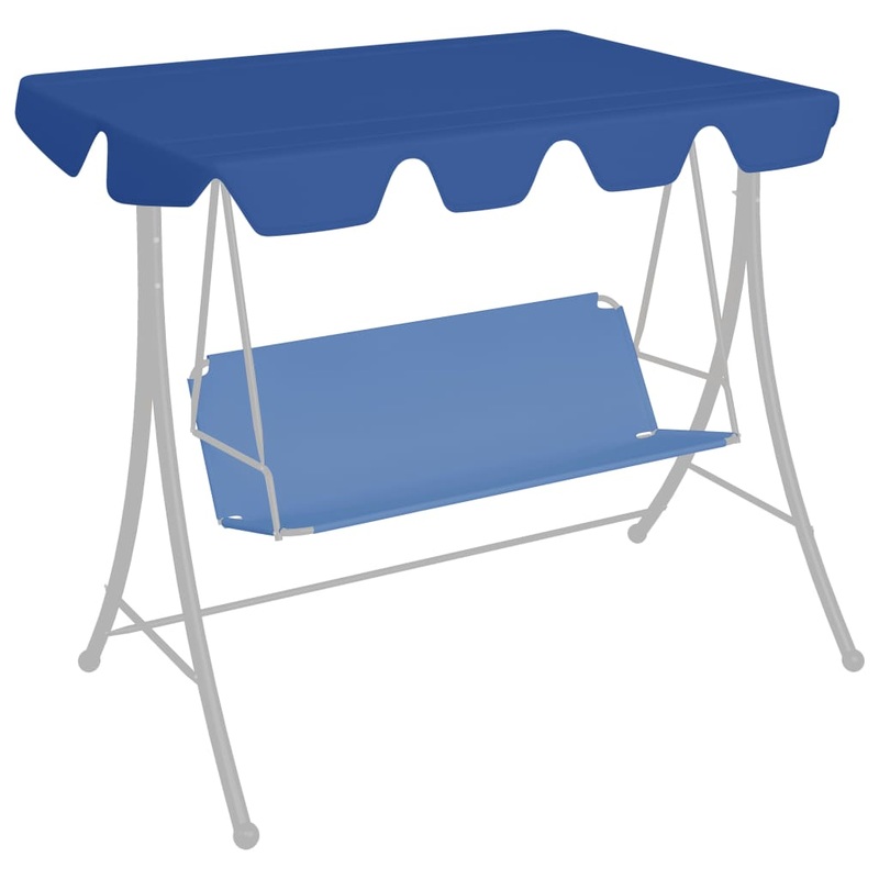 Berkfield Replacement Canopy for Garden Swing Blue 150/130×70/105 cm