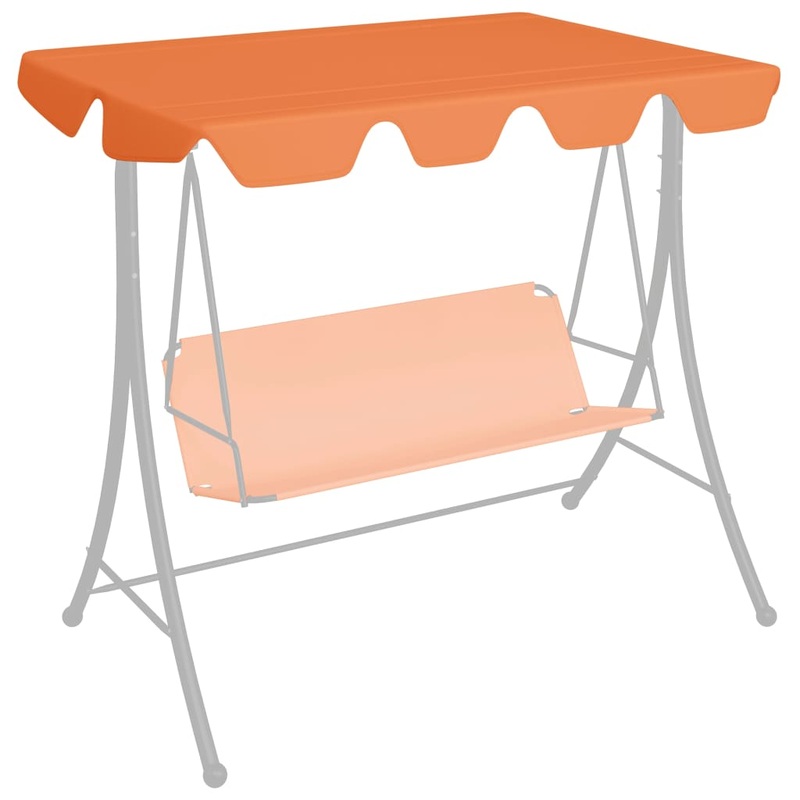 Berkfield Replacement Canopy for Garden Swing Orange 188/168×110/145 cm