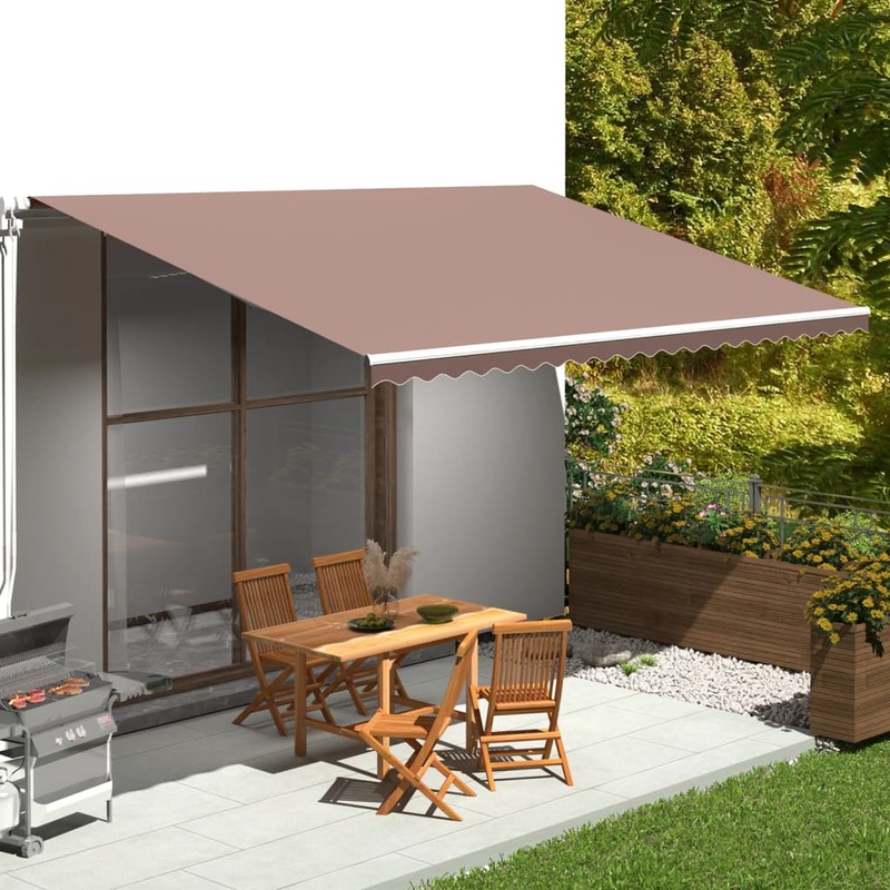 Berkfield Replacement Fabric for Awning Brown 5×3.5 m