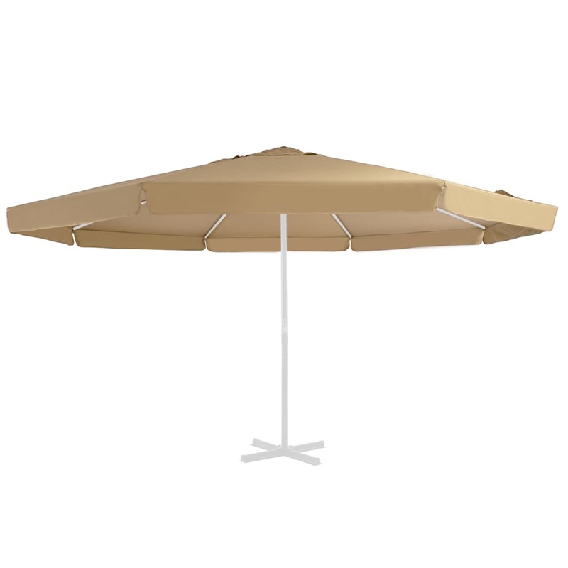 Berkfield Replacement Fabric for Outdoor Parasol Taupe 500 cm