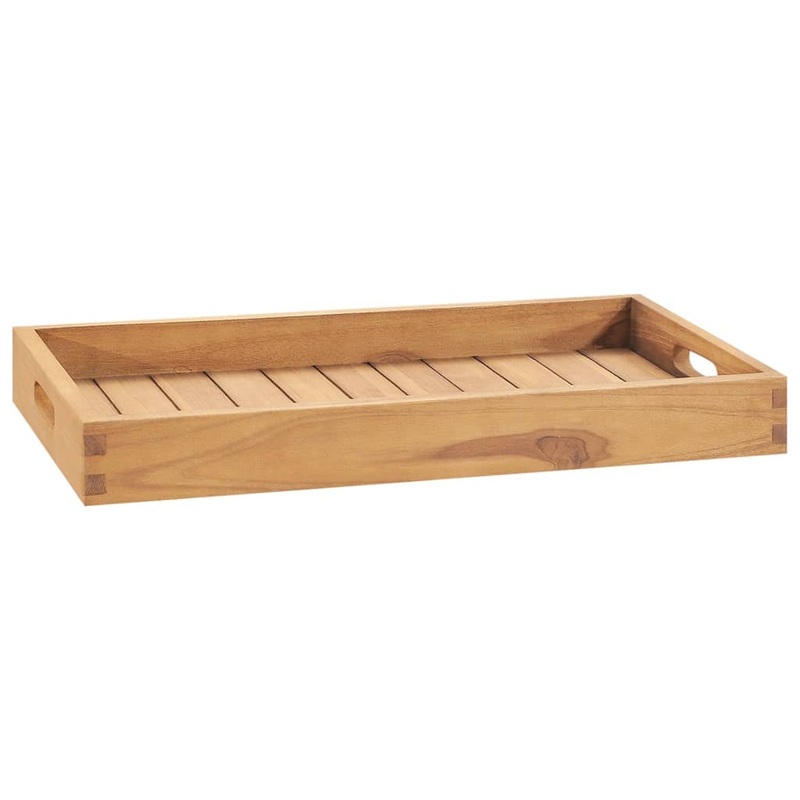 Berkfield Serving Tray 60×35 cm Solid Teak Wood