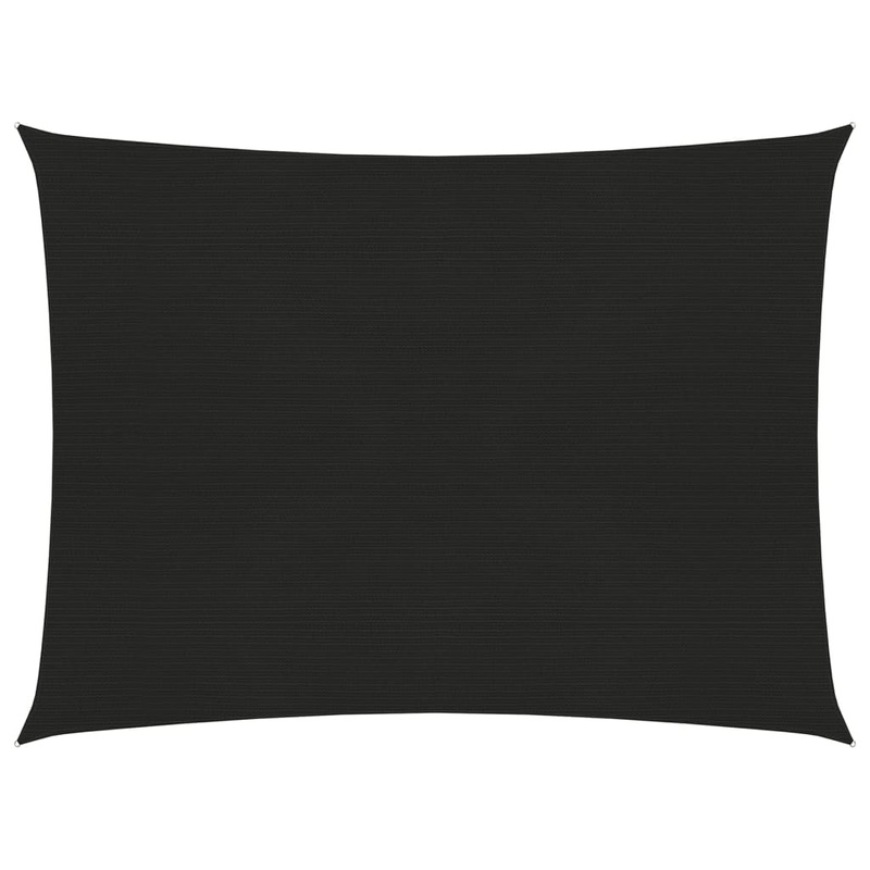 Berkfield Sunshade Sail 160 g/m__ Black 5×6 m HDPE