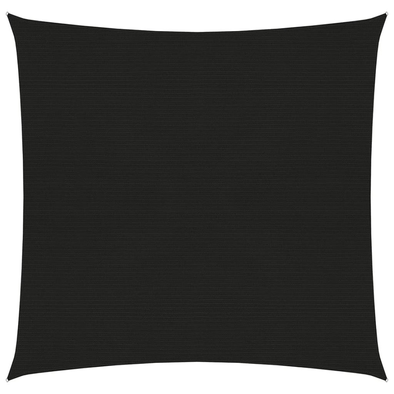 Berkfield Sunshade Sail 160 g/m__ Black 7×7 m HDPE