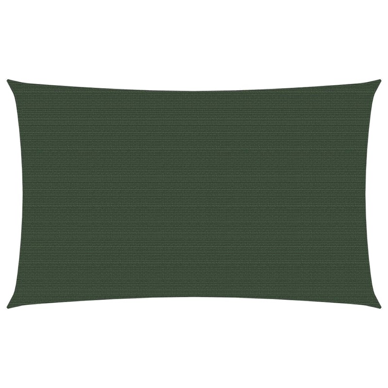 Berkfield Sunshade Sail 160 g/m__ Dark Green 2×5 m HDPE