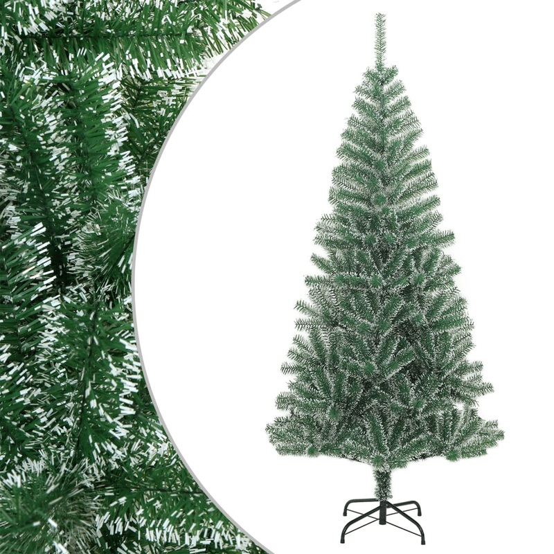 Berkfield Artificial Christmas Tree with Flocked Snow Green 180 cm