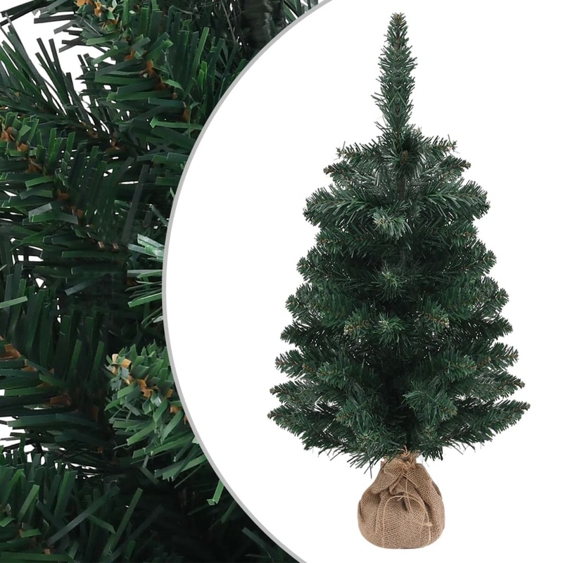 Berkfield Artificial Christmas Tree with Stand Green 90 cm PVC