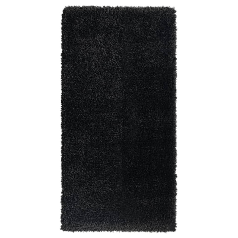 Berkfield High Pile Shaggy Rug Black 100×200 cm 50 mm