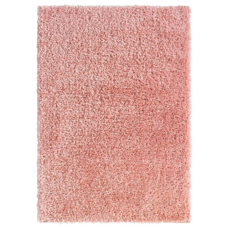 Berkfield High Pile Shaggy Rug Pink 140×200 cm 50 mm