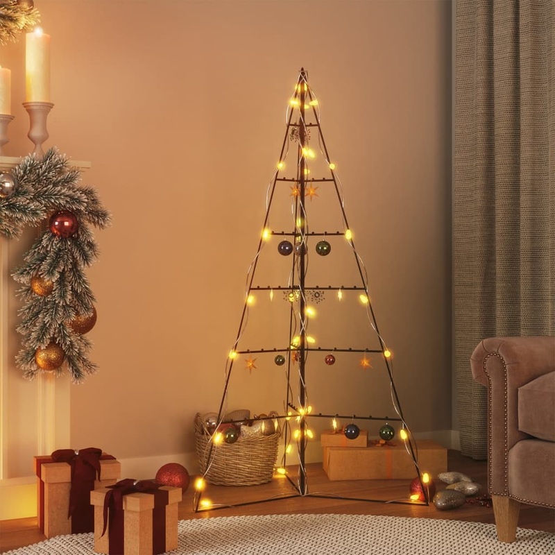 Berkfield Metal Christmas Tree for Decoration Black 140 cm