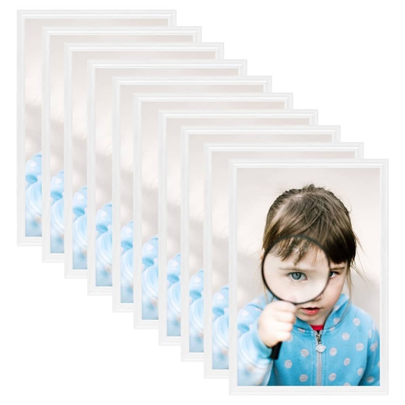 Berkfield Photo Frames Collage 10 pcs for Table White 10x15cm MDF