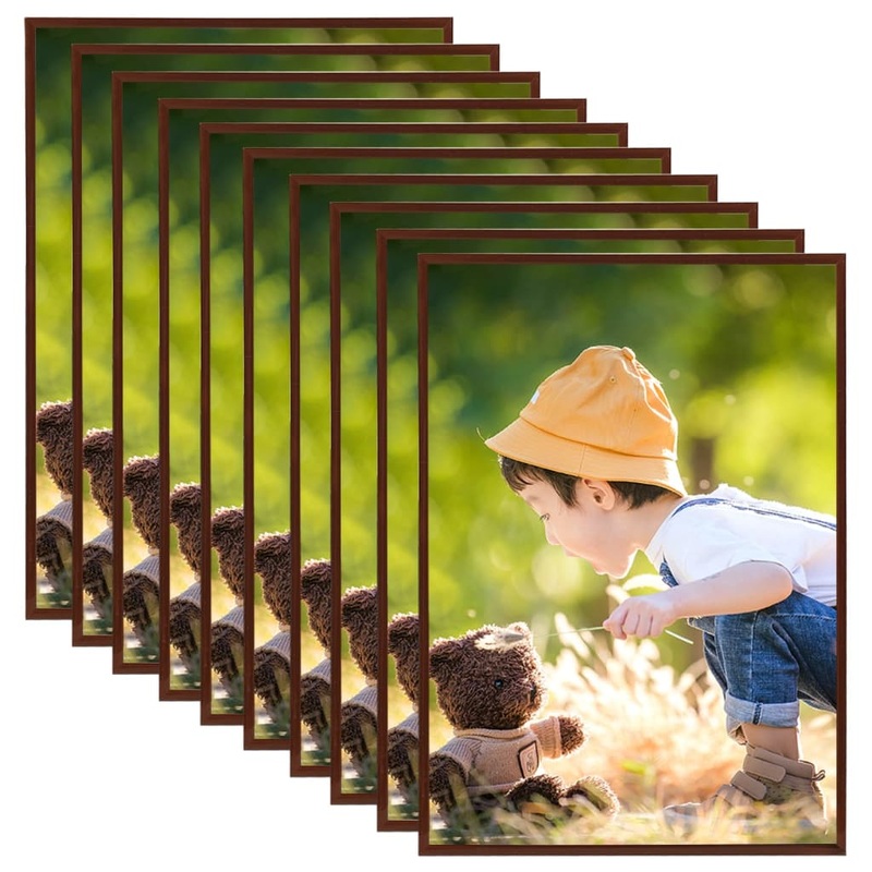 Berkfield Photo Frames Collage 10pcs for Wall or Table Bronze 18x24cm MDF