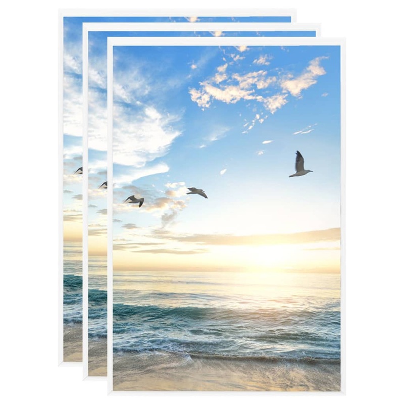 Berkfield Photo Frames Collage 3 pcs for Wall or Table White 28×35 cm MDF