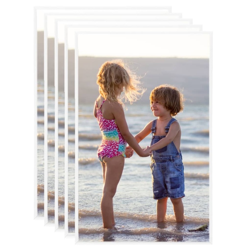 Berkfield Photo Frames Collage 5 pcs for Table White 10×15 cm MDF