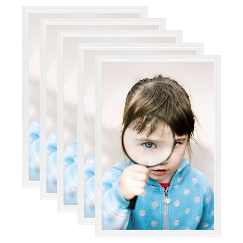 Berkfield Photo Frames Collage 5 pcs for Table White 15×21 cm MDF