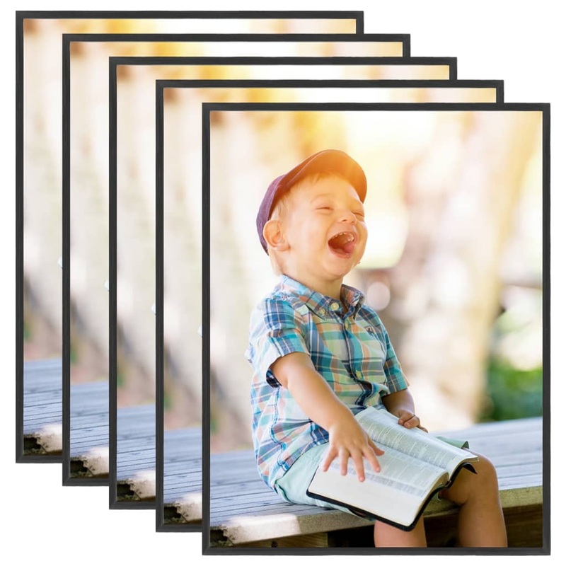 Berkfield Photo Frames Collage 5 pcs for Wall Black 40×50 cm MDF