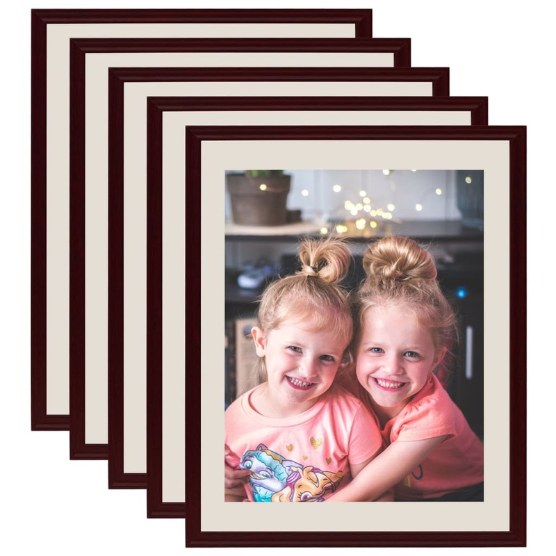Berkfield Photo Frames Collage 5 pcs for Wall Dark Red 40×50 cm