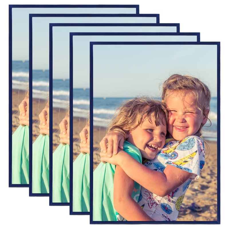 Berkfield Photo Frames Collage 5 pcs for Wall or Table Blue 15x21cm MDF