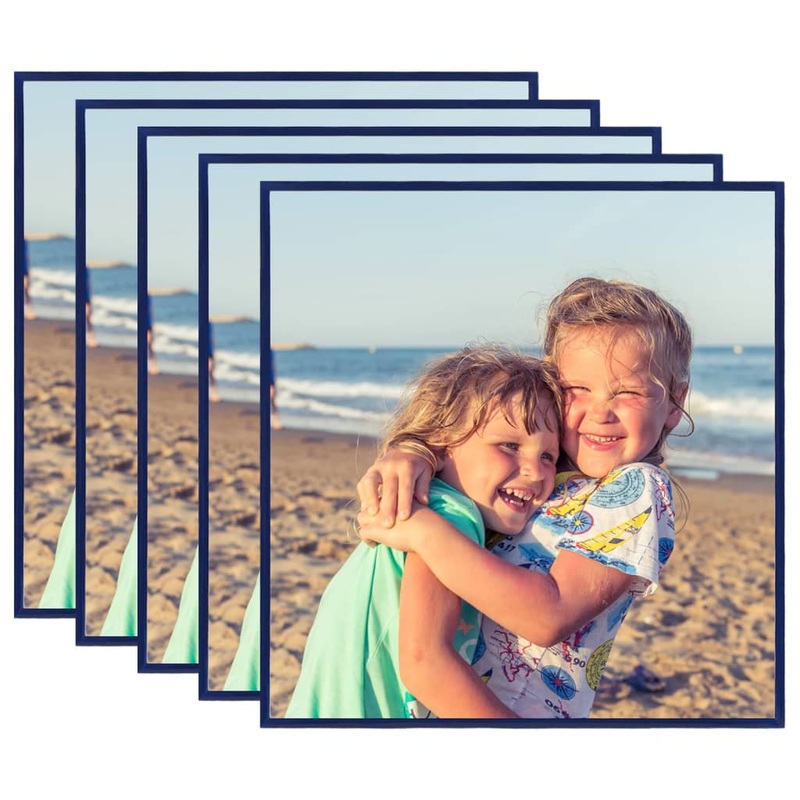 Berkfield Photo Frames Collage 5 pcs for Wall or Table Blue 20×20 cm MDF