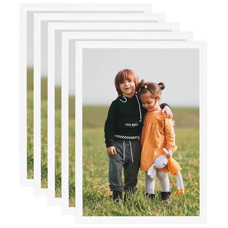Berkfield Photo Frames Collage 5pcs for Wall or Table White 29.7x42cm MDF