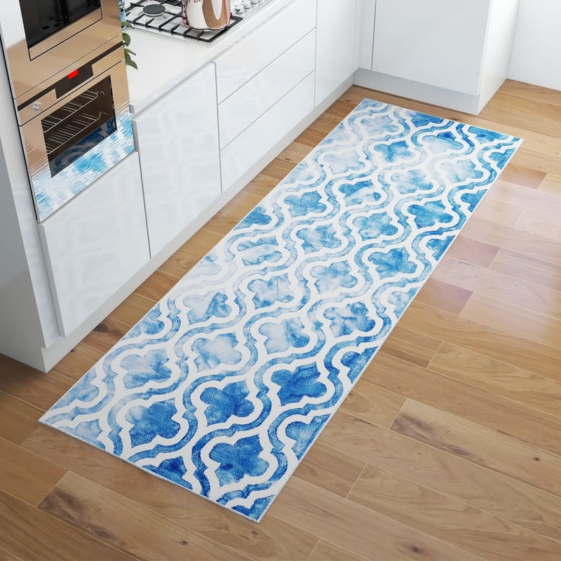 Berkfield Printed Carpet Runner Washable Foldable 100×300 cm Polyester