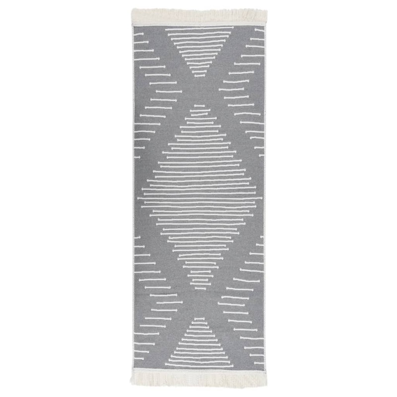 Berkfield Rug Dark Grey 100×300 cm Cotton
