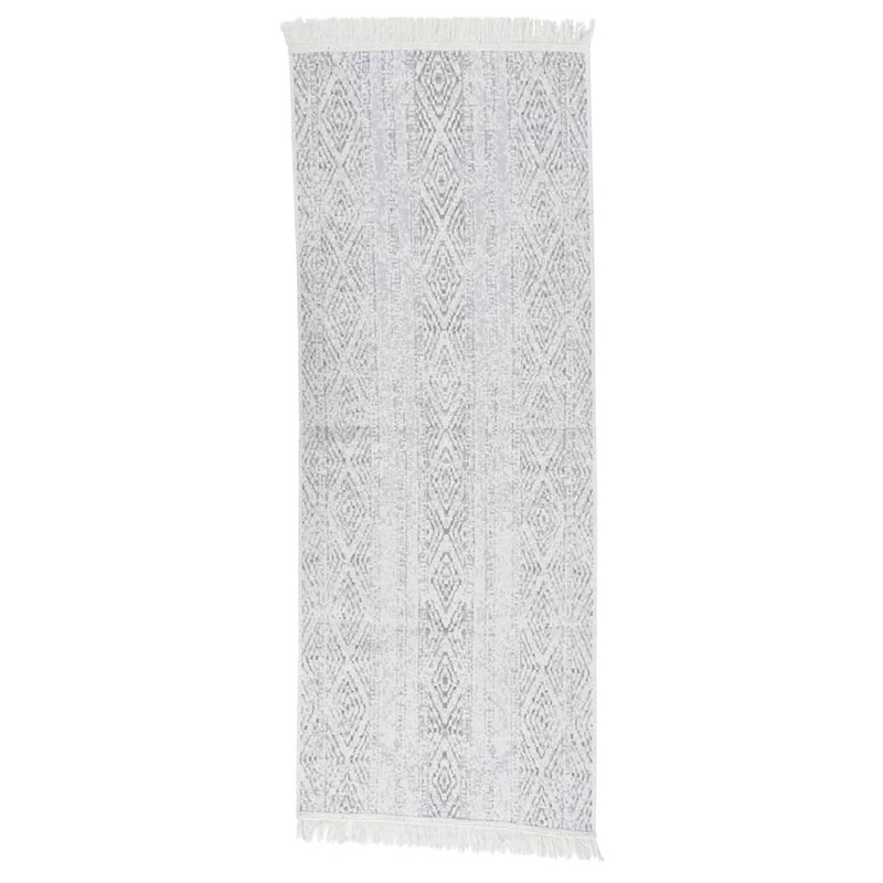 Berkfield Rug Light Grey 100×300 cm Cotton
