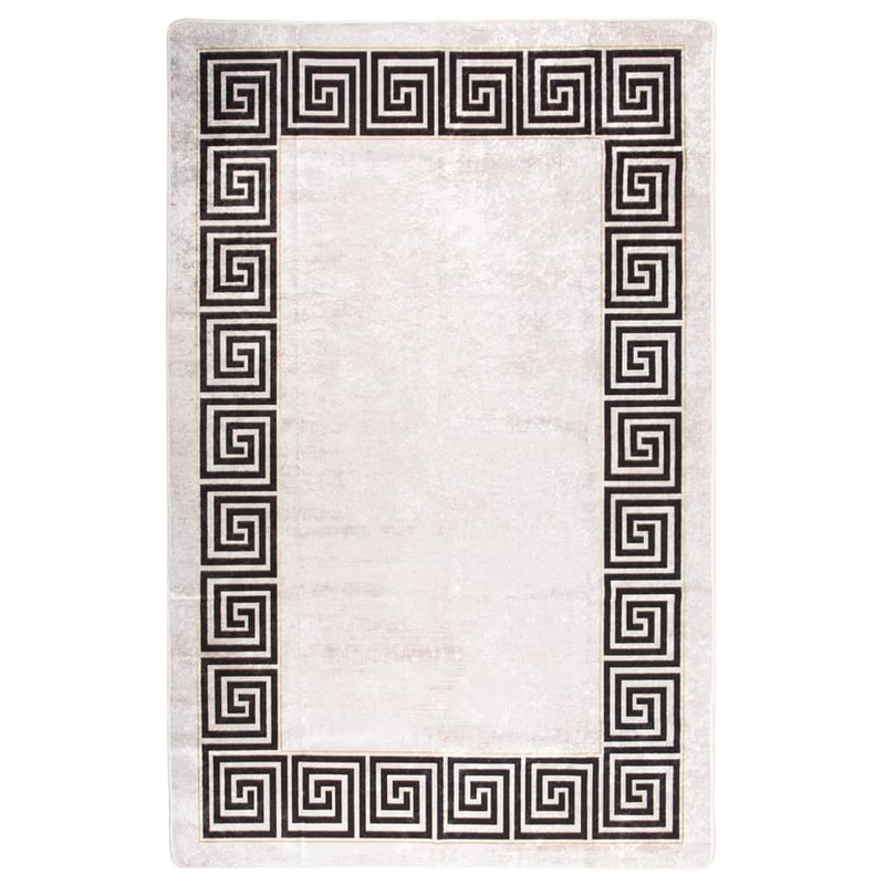Berkfield Rug Washable 160×230 cm Light Beige Anti Slip