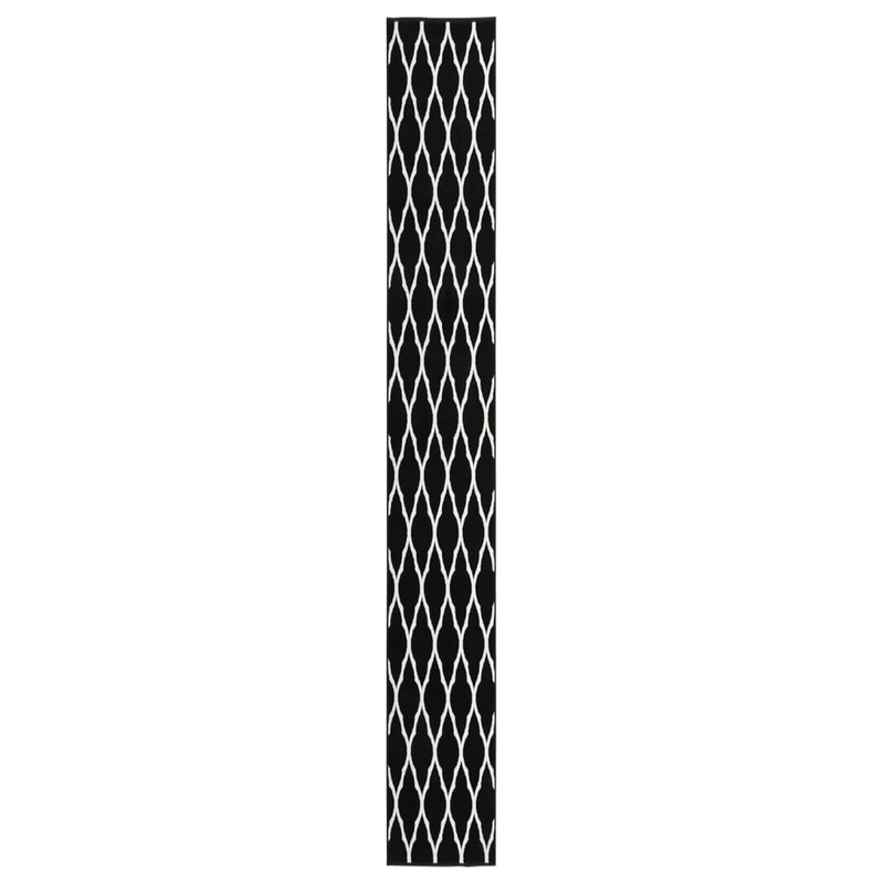 Berkfield Runner Rug BCF Black and White 60×500 cm