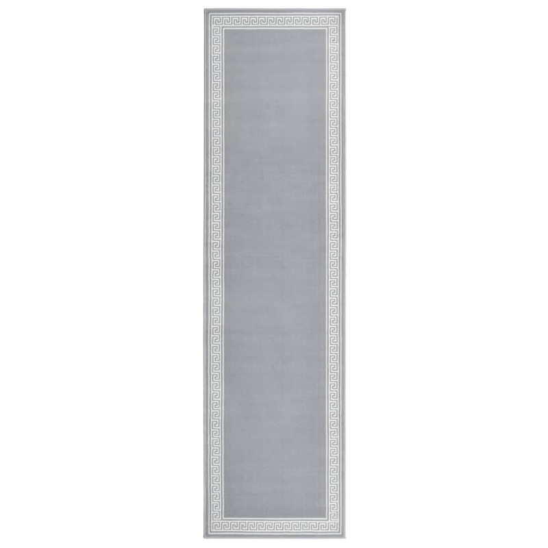 Berkfield Runner Rug BCF Grey with Motif 60×250 cm