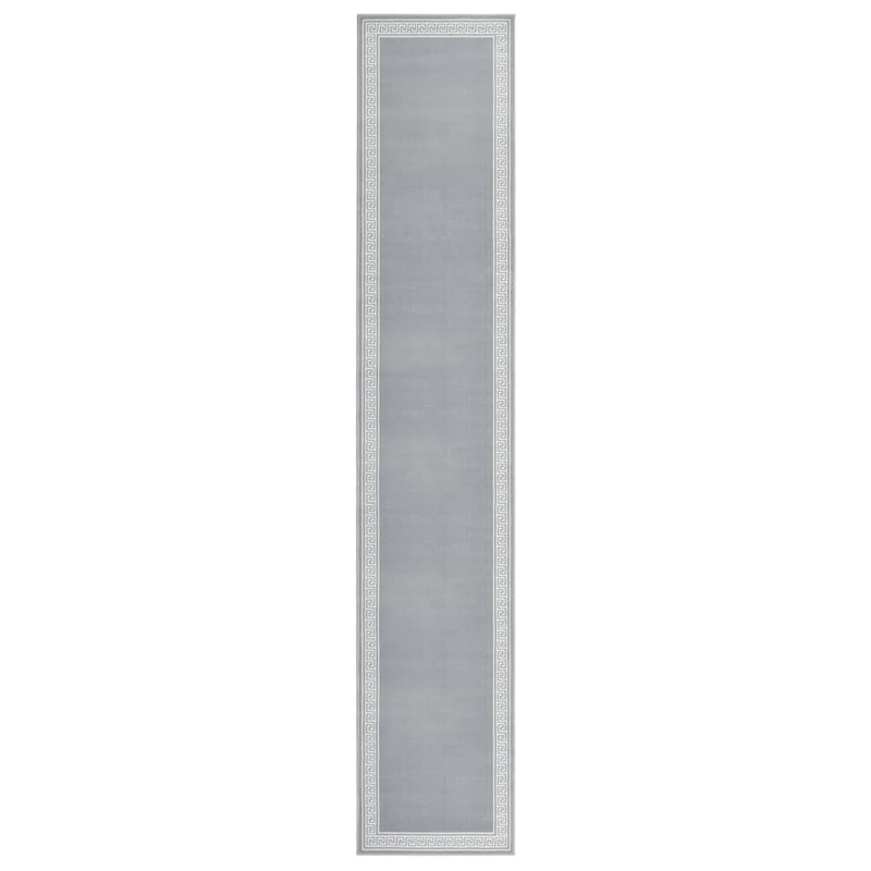 Berkfield Runner Rug BCF Grey with Motif 80×450 cm