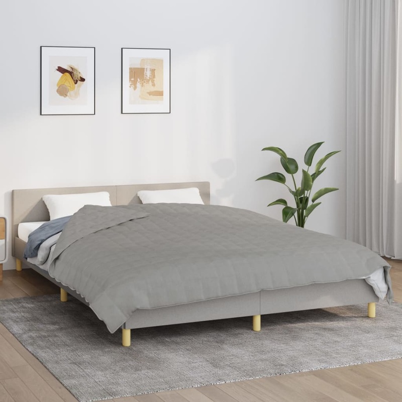 Berkfield Weighted Blanket Grey 200×225 cm 9 kg Fabric