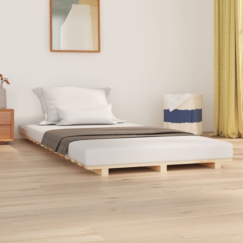 Berkfield Bed Frame 90×190 cm 3FT Single Solid Wood Pine