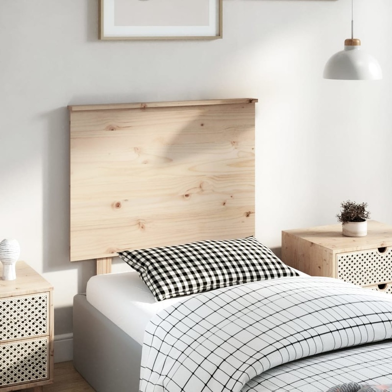 Berkfield Bed Headboard 79x6x82.5 cm Solid Wood Pine