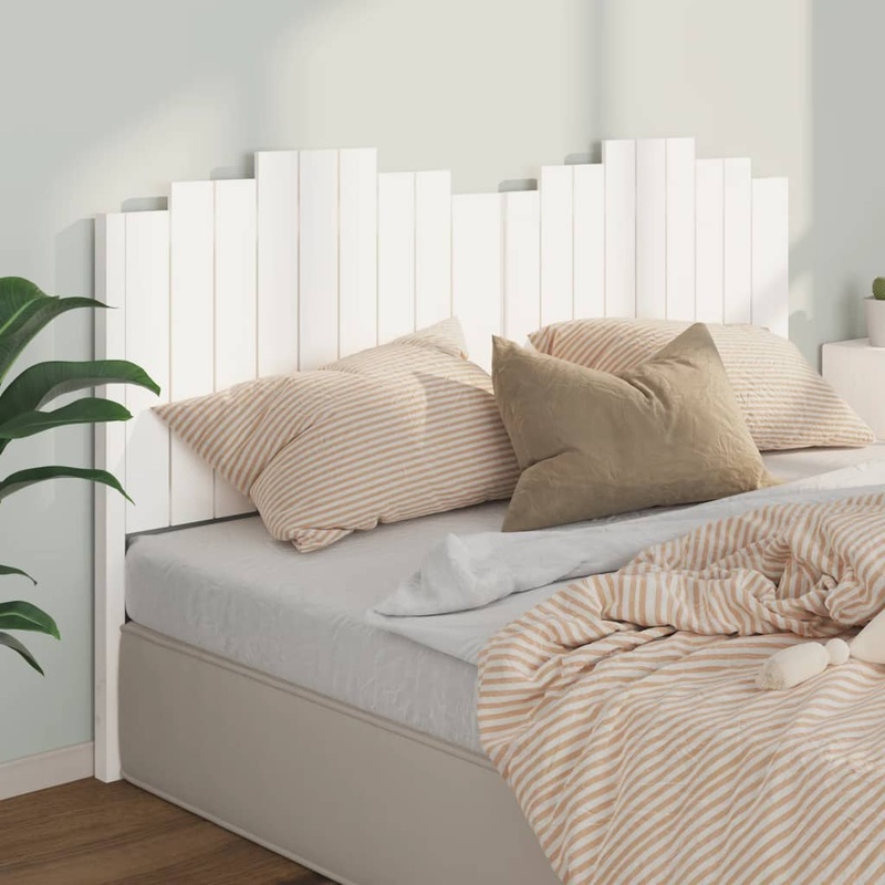 Berkfield Bed Headboard White 186x4x110 cm Solid Wood Pine