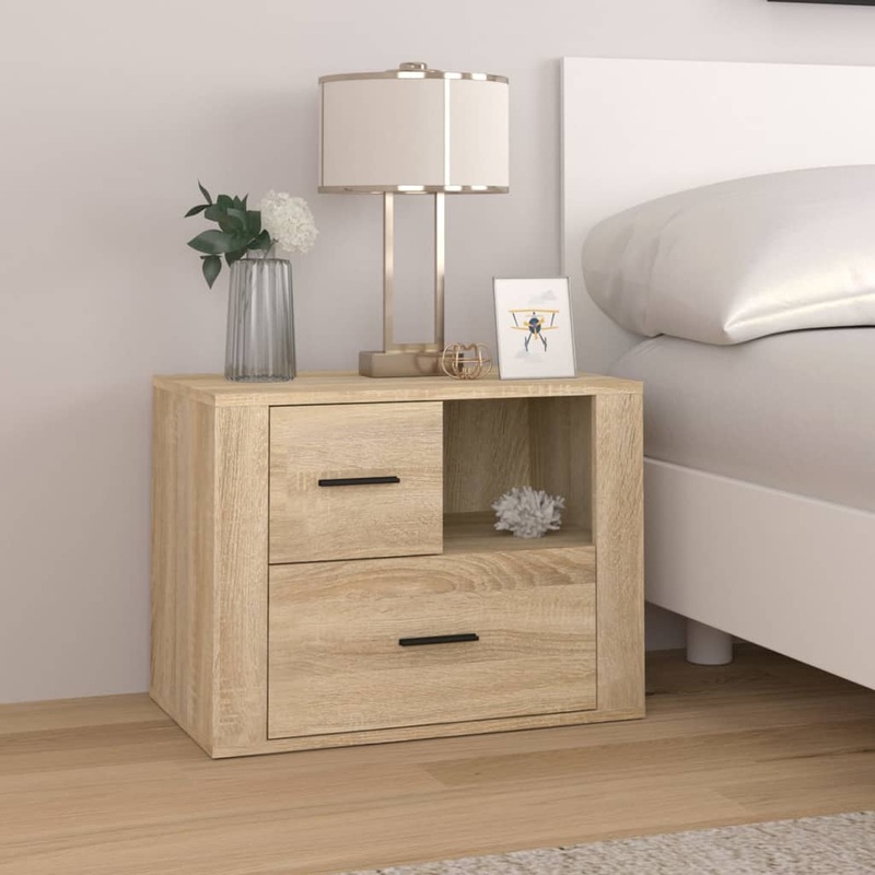 Berkfield Bedside Cabinet Sonoma Oak 60x36x45 cm Engineered Wood