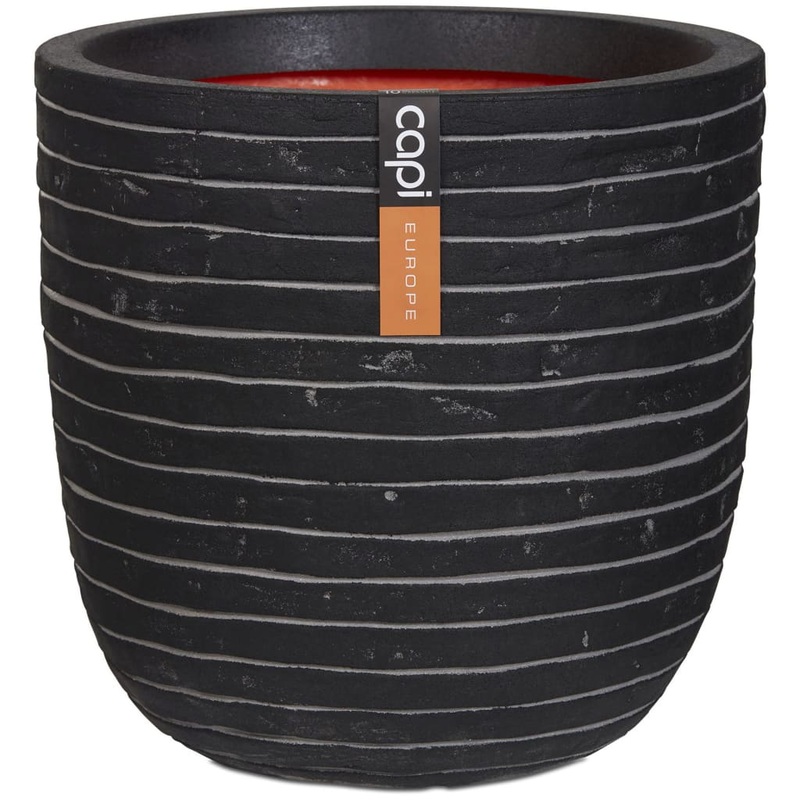 Capi Egg Planter Nature Row 35×34 cm Anthracite KRWZ932